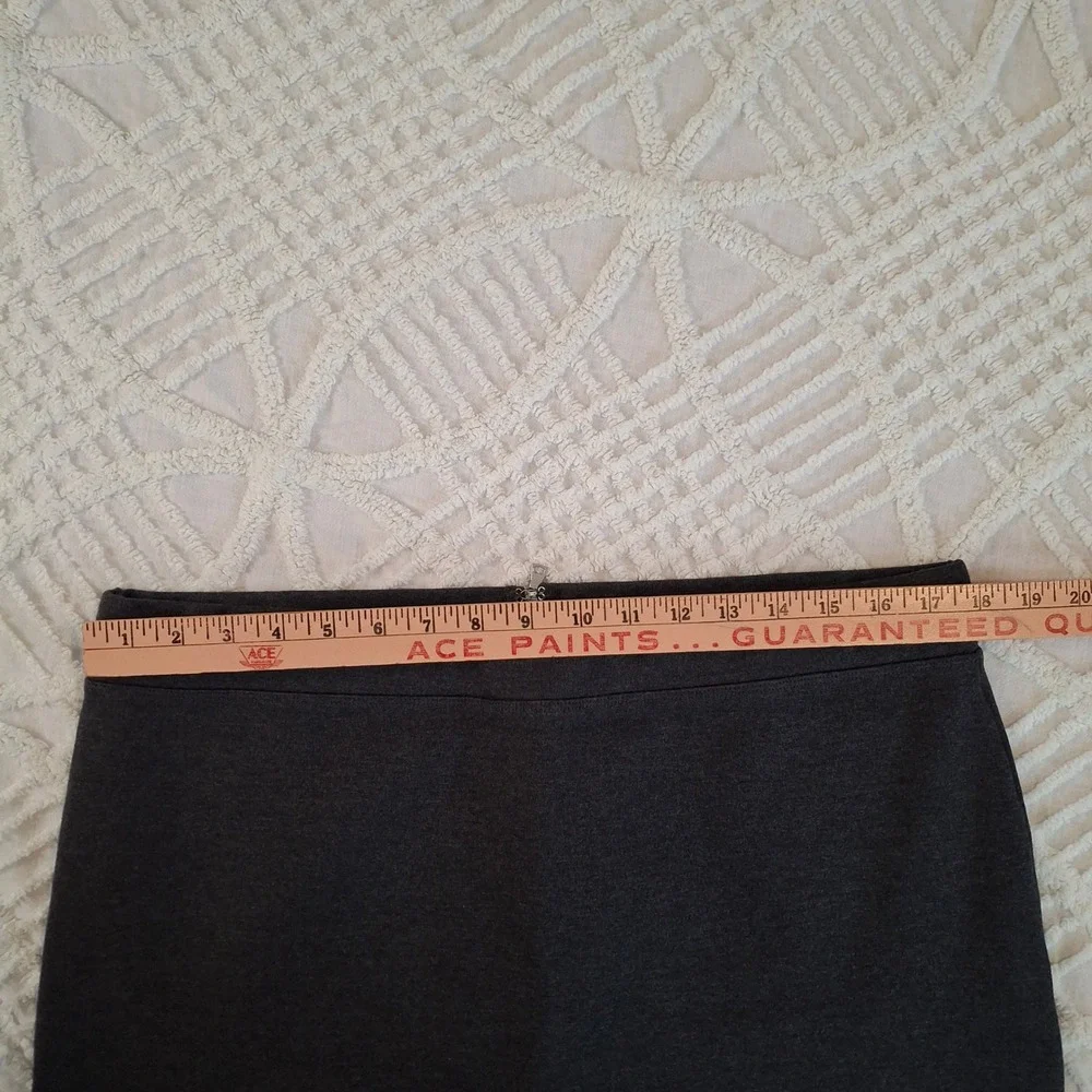 Gap Womens XL‎ Charcoal Grey Cotton Modal Stretch Pencil Skirt Exposed Back Zip
